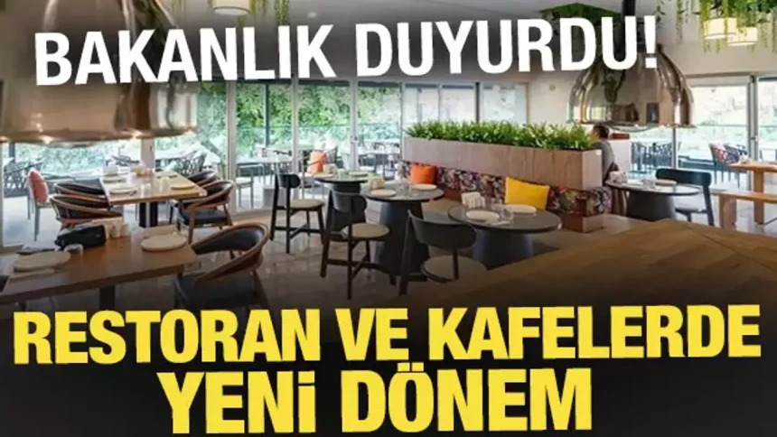 Restoran ve kafelerde yeni düzenleme!