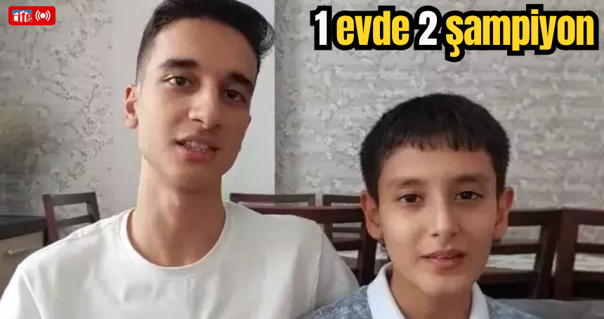1 evde 2 şampiyon