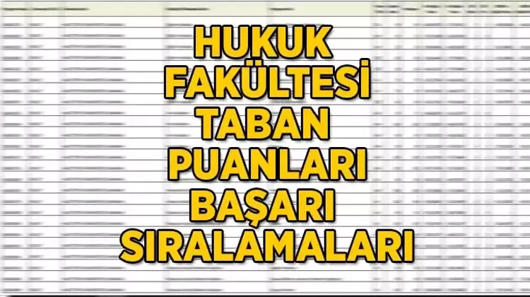 HUKUK taban puanları 2025: Hukuk için YKS'den kaç net, puan gerekir TYT-AYT?