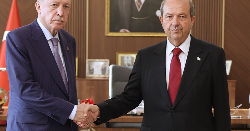Cumhurbaşkanı Erdoğan, KKTC Cumhurbaşkanı Tatar ile görüştü