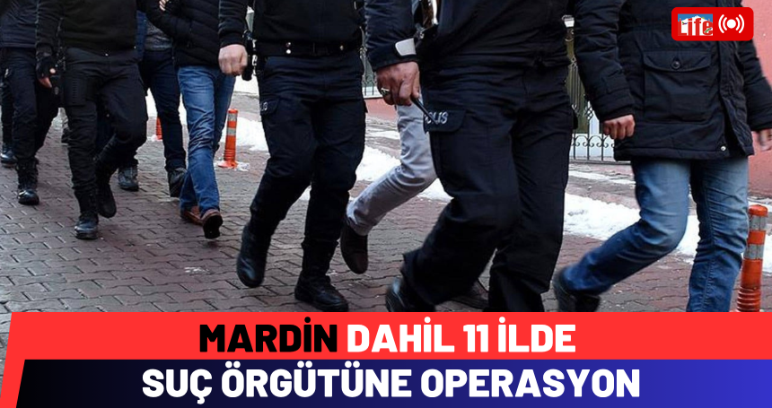 Mardin dahil 11 ilde suç örgütüne operasyon