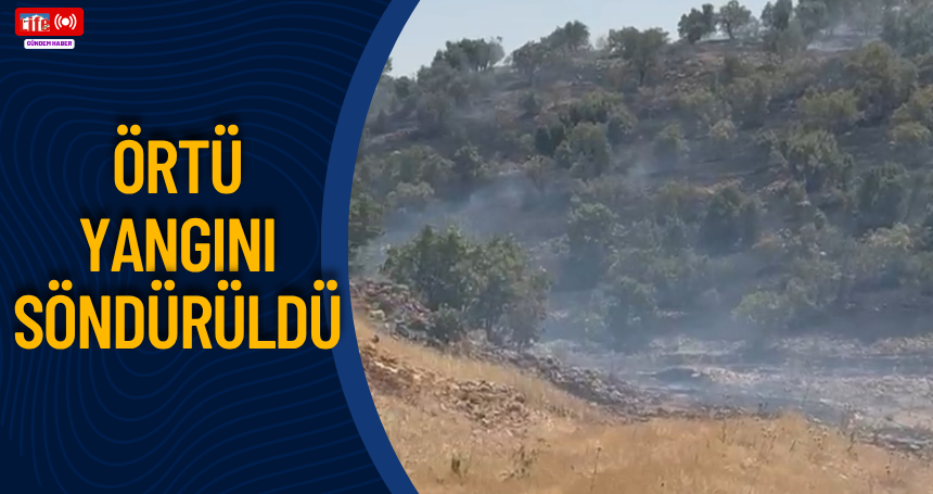 Örtü yangını söndürüldü