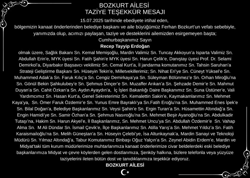 Taziye teşekkürü