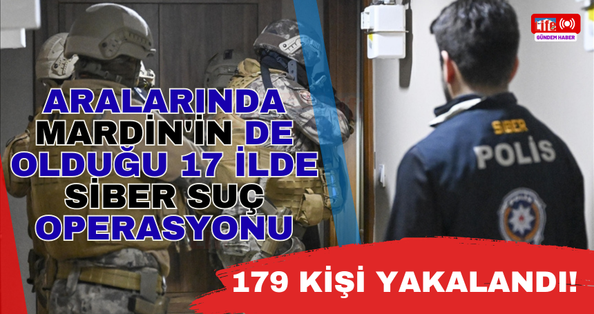 Aralarında Mardin'in de olduğu 17 ilde siber suç operasyonu