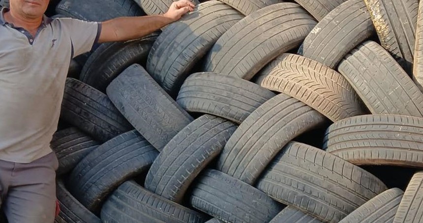 Batman'da 440 ton hurda lastik geri dönüşüme kazandırıldı