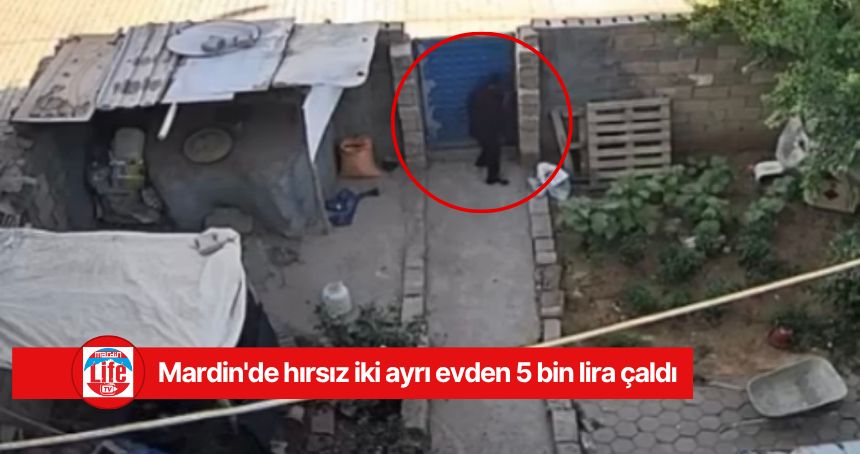 Mardin'de hırsız iki ayrı evden 5 bin lira çaldı