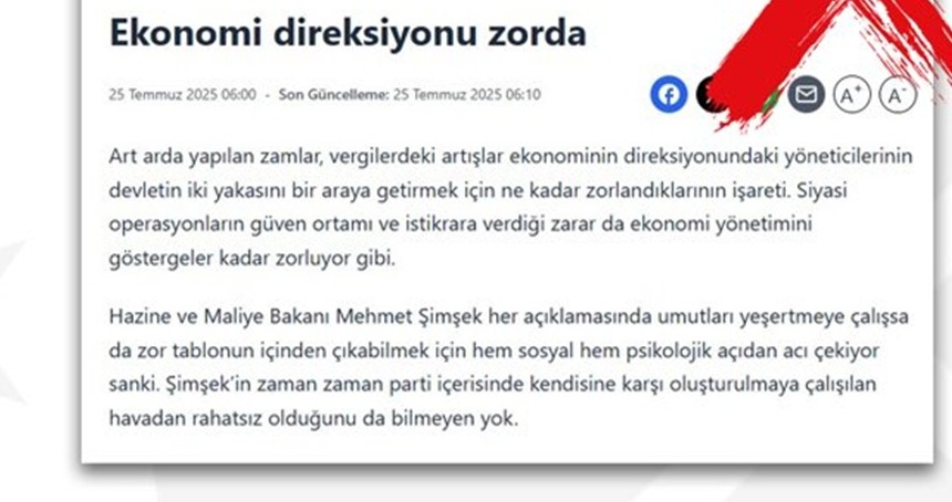 DMM’den “Ekonomi Direksiyonu Zorda” iddialarına yalanlama