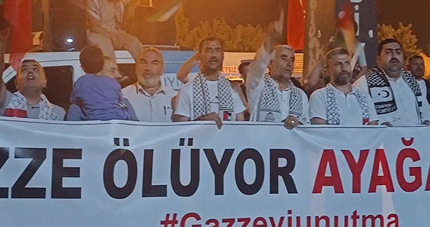 Şanlıurfa’da “Gazze ölüyor, ayağa kalk” yürüyüşü düzenlendi
