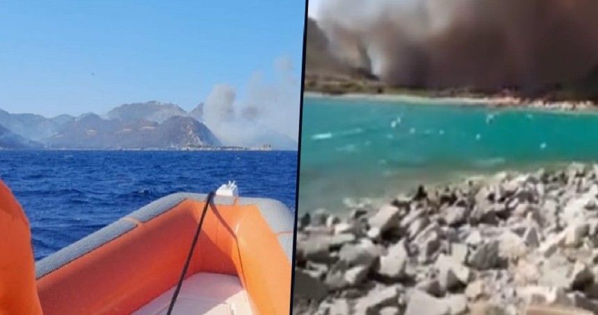 İtalya'da orman yangınından dolayı 102 kişi deniz yoluyla tahliye edildi