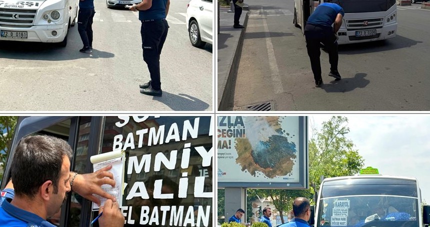 Batman'da 58 minibüse denetim: 53'üne ceza