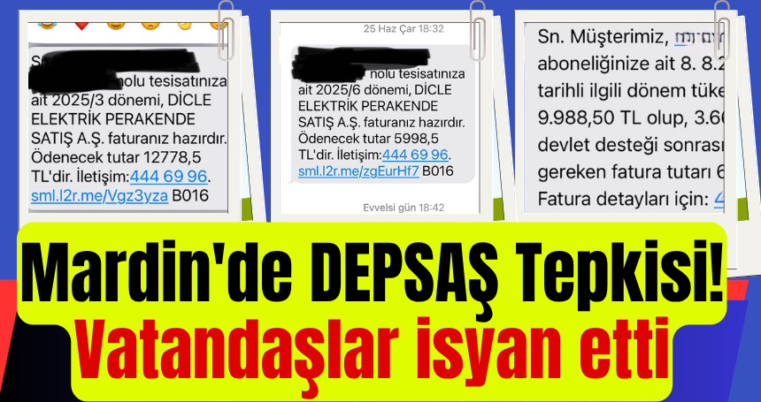 Mardin'de FATURA Tepkisi! Vatandaşlar isyan etti