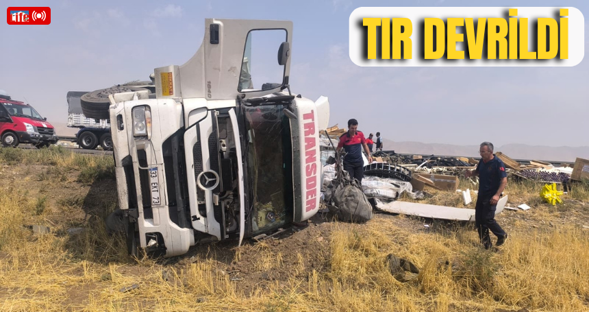 Mardin'de TIR devrildi