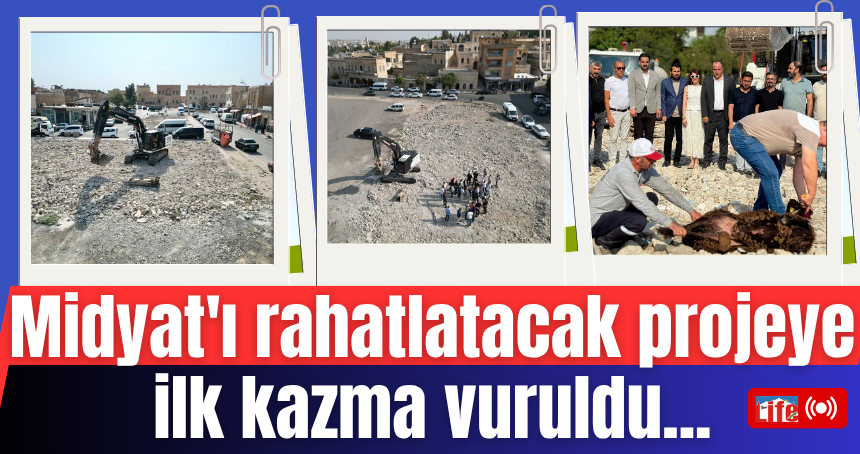 Midyat'ı rahatlatacak projeye ilk kazma vuruldu...