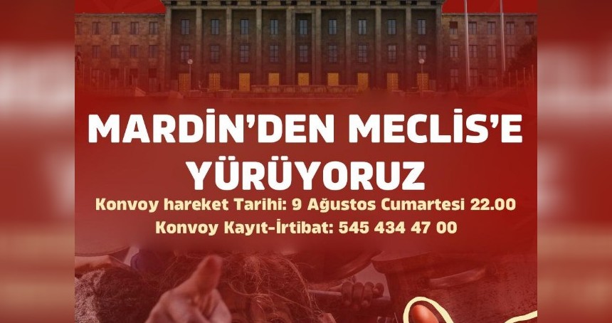 Gazze için “İnsani Koridor” yürüyüşüne Mardin’den destek!