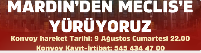 Mardin’den Ankara’ya Gazze için yürüyüş!