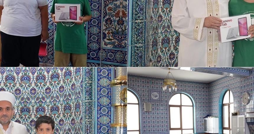 Bursa'da beş vakit namazı camide kılan çocuklar ödüllendirildi