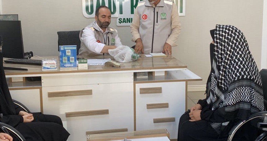 Şanlıurfa’da Kur’an kursu öğrencilerinden Gazze’ye anlamlı destek