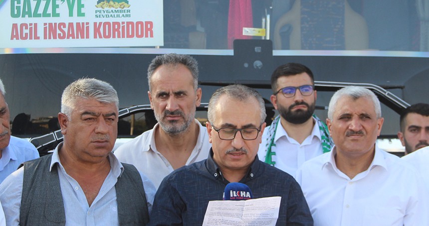 "Anadolu'dan Meclis'e, Meclis'ten Gazze'ye İnsani Koridor" yürüyüşüne Şırnak'tan destek