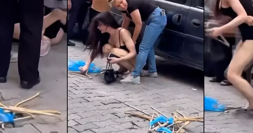 Çocukların arasında “Çıplak geziyorsun” deyip İyice bir dövdü