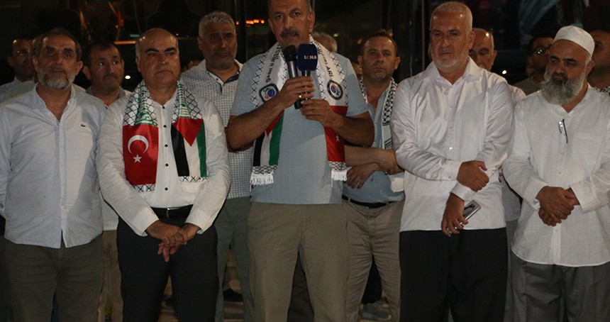 Şanlıurfa’dan "Gazze İçin İnsani Koridor" yürüyüşüne destek konvoyu yola çıktı