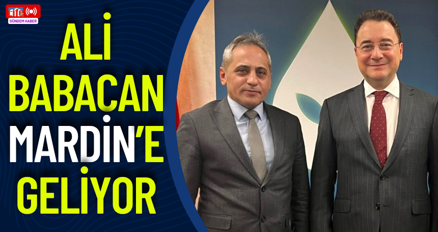 Ali Babacan Mardin’e Geliyor