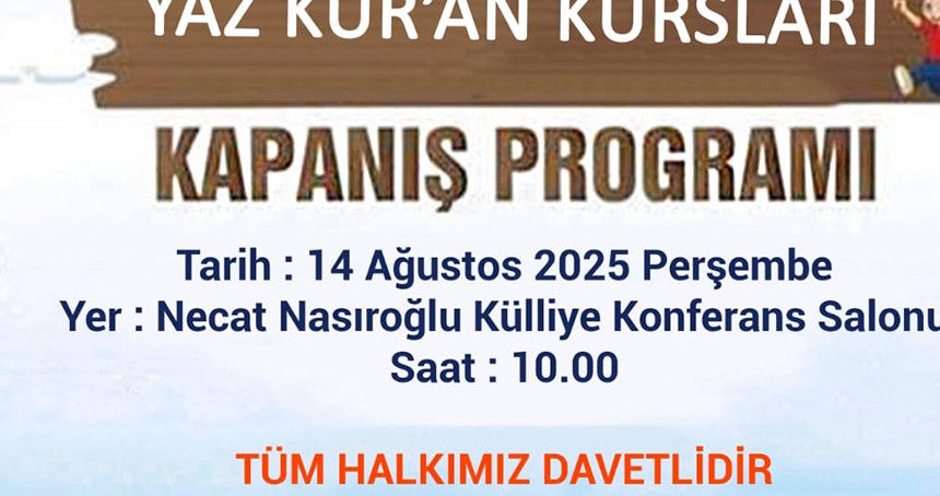 Batman'da yaz Kur'an kursları kapanış programı düzenleniyor
