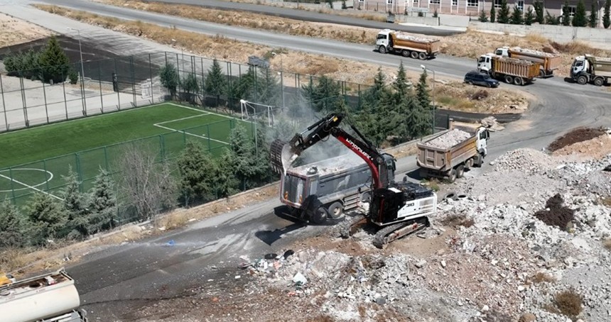 Malatya'da kaçak hafriyat döküm alanlarında temizlik çalışmalarına başlandı