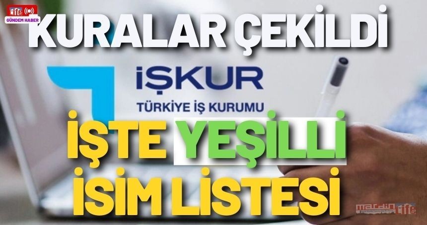Yeşilli İŞ-KUR TYP Kura Sonuçları Açıklandı