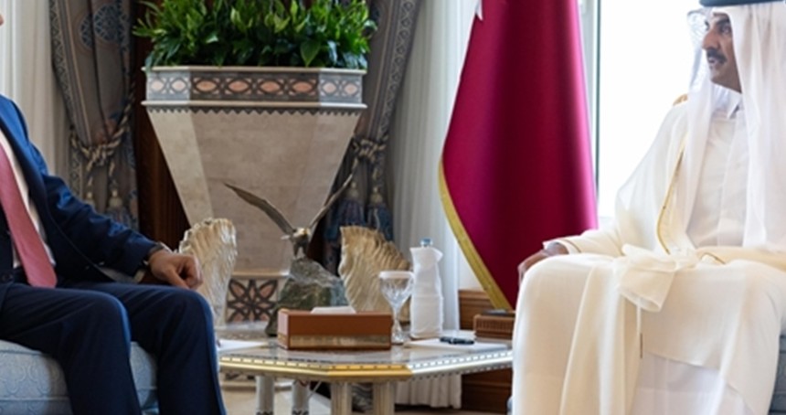 Bakan Fidan, Katar Emiri Şeyh Temim ile görüştü