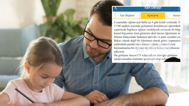 Bir ailenin özel öğretmen ilanı tartışma yarattı