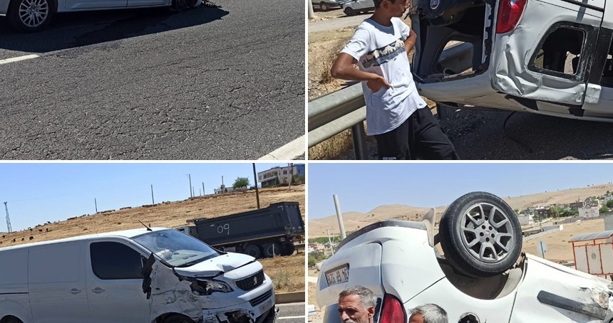 Diyarbakır'da 2 araç çarpıştı, 4 yaralı