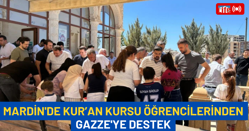 Mardin'de Kur’an kursu öğrencilerinden Gazze'ye destek