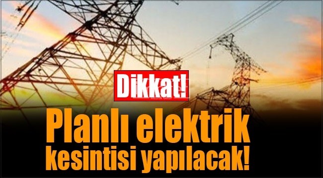 Mardin’de 19 Ağustos’ta geniş kapsamlı elektrik kesintisi