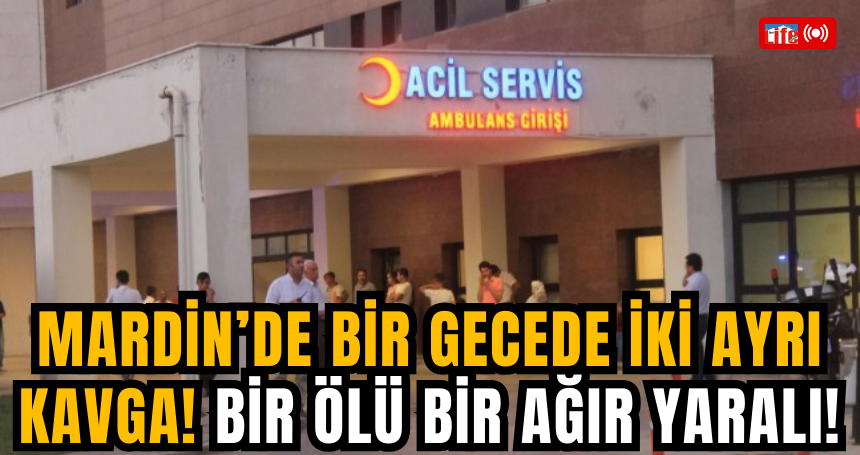 Mardin’de bir gecede iki ayrı kavga! Bir ölü bir ağır yaralı!