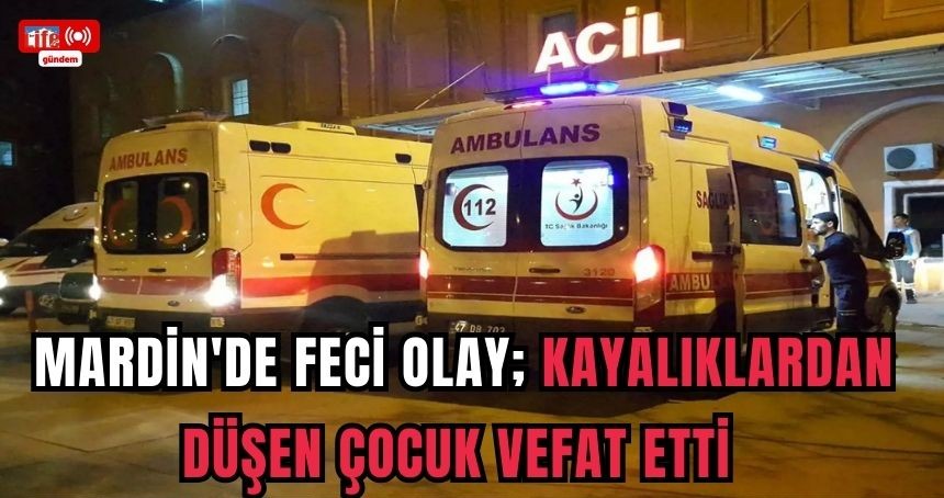 Mardin'de feci olay; Kayalıklardan düşen çocuk vefat etti