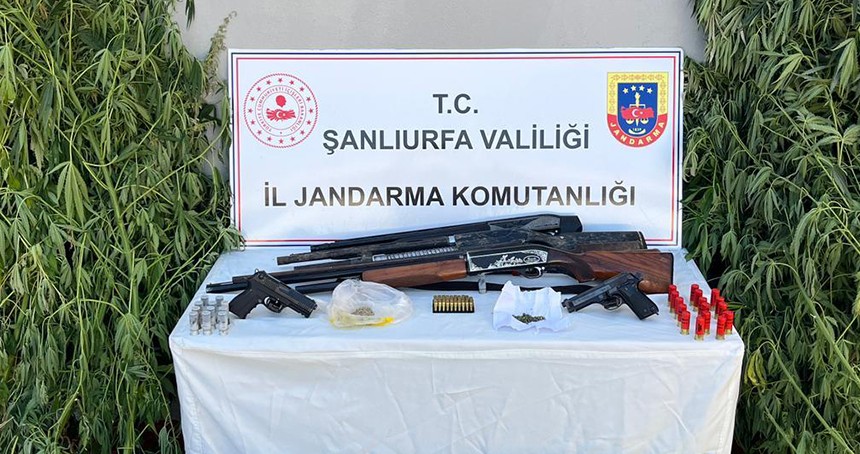 Şanlıurfa’da uyuşturucu ve silah operasyonu