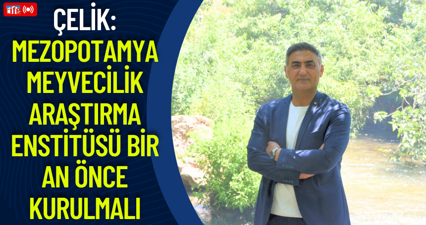 Çelik: Mezopotamya Meyvecilik Araştırma Enstitüsü bir an önce kurulmalı