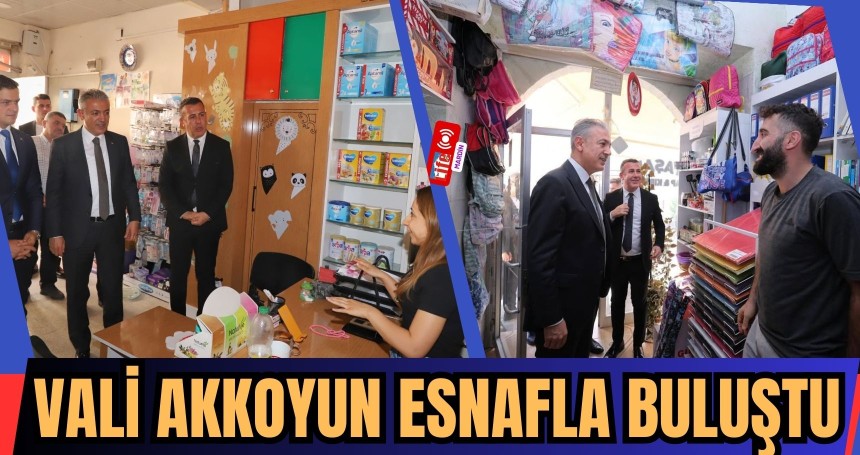 Vali Akkoyun ve İlçe Heyeti Savur’da Esnafla Buluştu