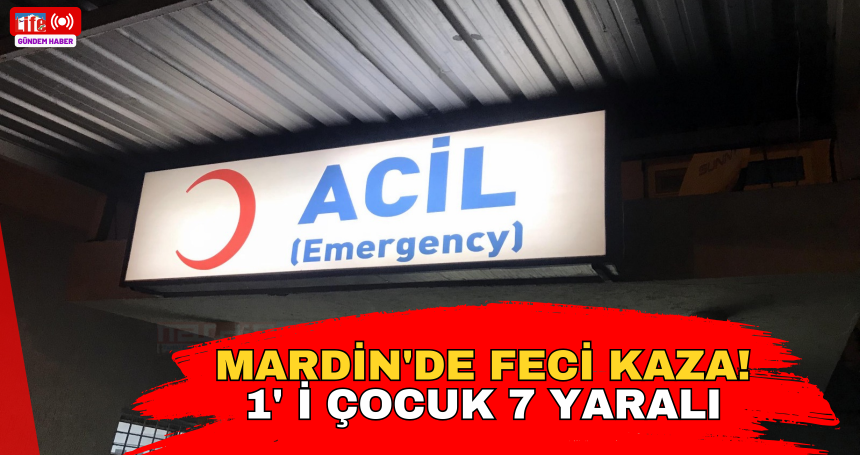 Mardin'de feci kaza! 1’i çocuk 7 yaralı
