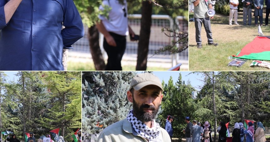 ABD Büyükelçiliği önündeki Gazze nöbeti 3. günde de devam ediyor