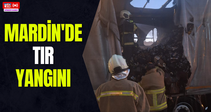 Mardin'de TIR yangını
