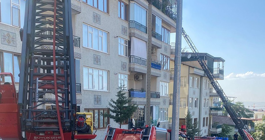 Malatya'da korkutan ev yangını