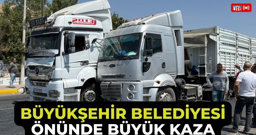Büyükşehir Belediyesi önünde büyük kaza