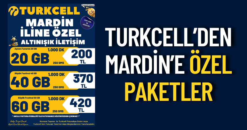 Turkcell’den Mardin’e özel paketler