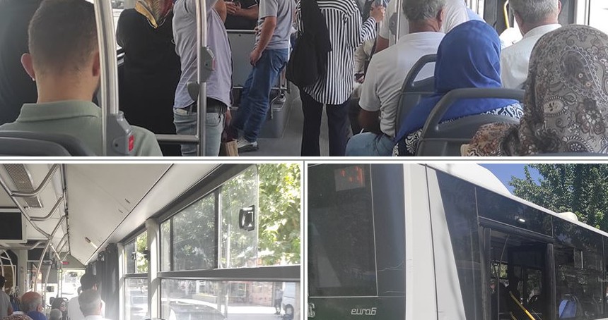 Batman'da sıcak havalarda klimasız belediye otobüsleri tepki topluyor