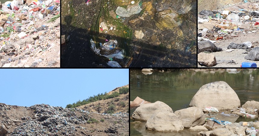 Şırnak'ın köylerinde toplanmayan çöpler derelere akıyor: Köylüler çöplerin toplanmasını istiyor