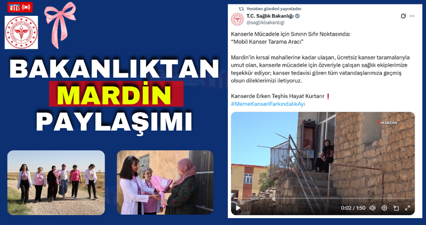 Sağlık Bakanlığı’ndan Mardin Paylaşımı