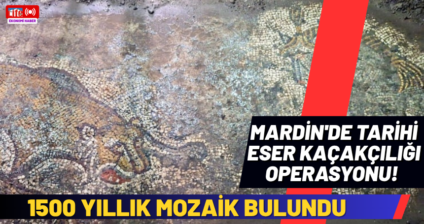 Mardin'de tarihi eser kaçakçılığı operasyonu! 1500 yıllık mozaik bulundu