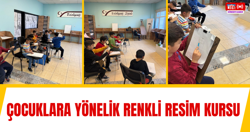 Çocuklara yönelik renkli resim kursu