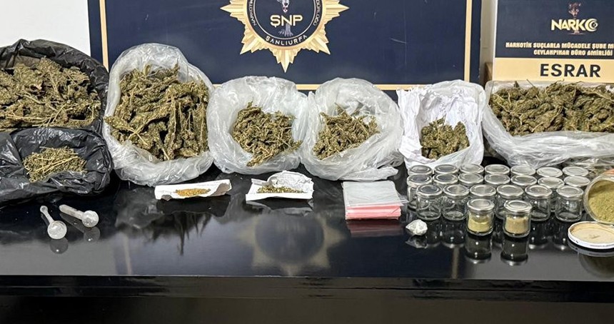 Şanlıurfa’da uyuşturucu operasyonu: Çok miktarda esrar ele geçirildi